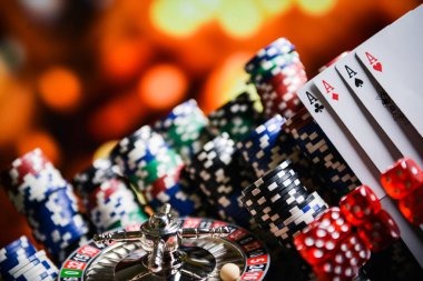 Sic Bo dice game showing three rolled dice and betting layout